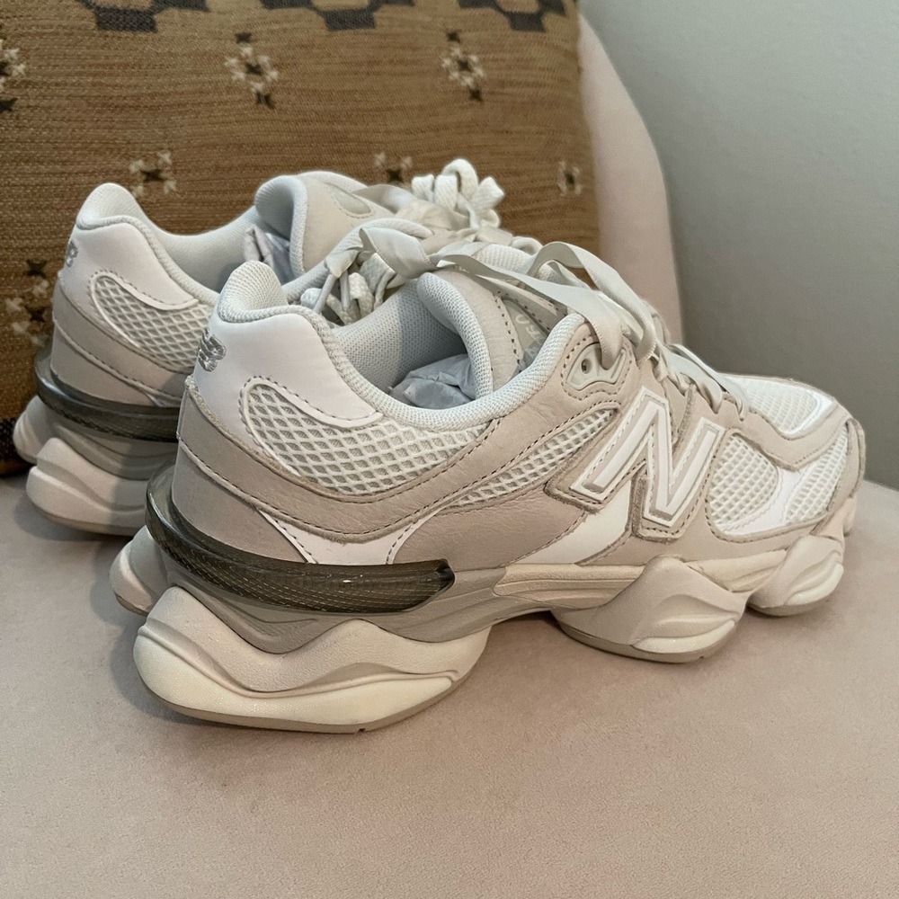 New Balance Women's Cream and Gray Sneakers